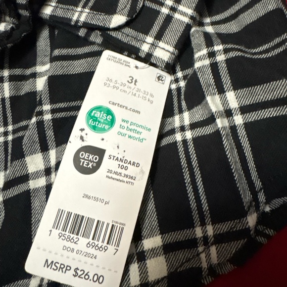 Carter's Black and White Checkered Shirt - Picture 2 of 2